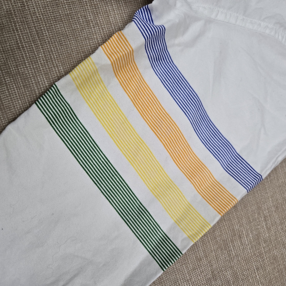 Thom Browne White Shirt with Multicolor Sleeve Stripes Size 1 (Small) - Picture 5 of 8